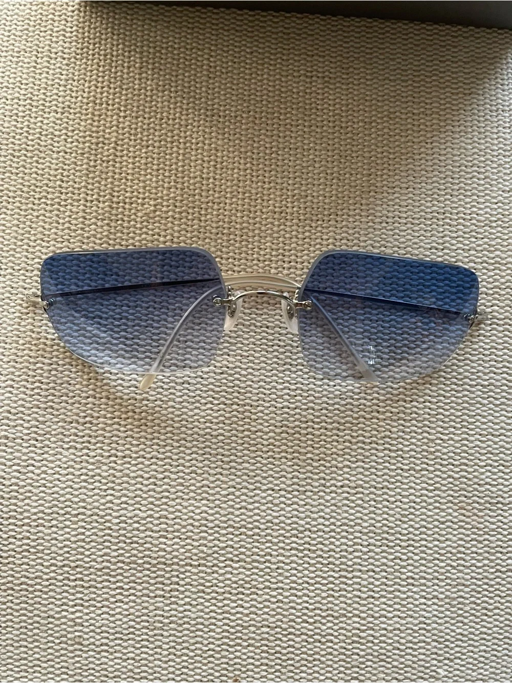 Oliver Peoples Takahiromiyashita The Soloist Blue Rimless Sunglasses *RARE*